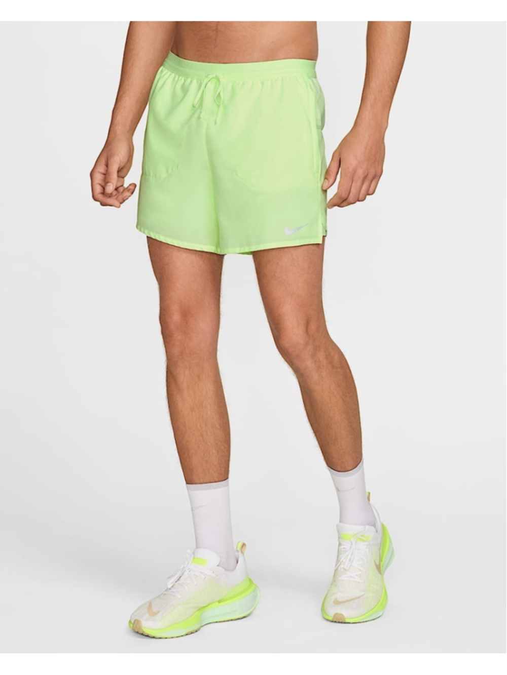 Nike Men's Large Stride Dri-FIT 5" 2-in-1 Running Shorts Green FN2992-376 NEW